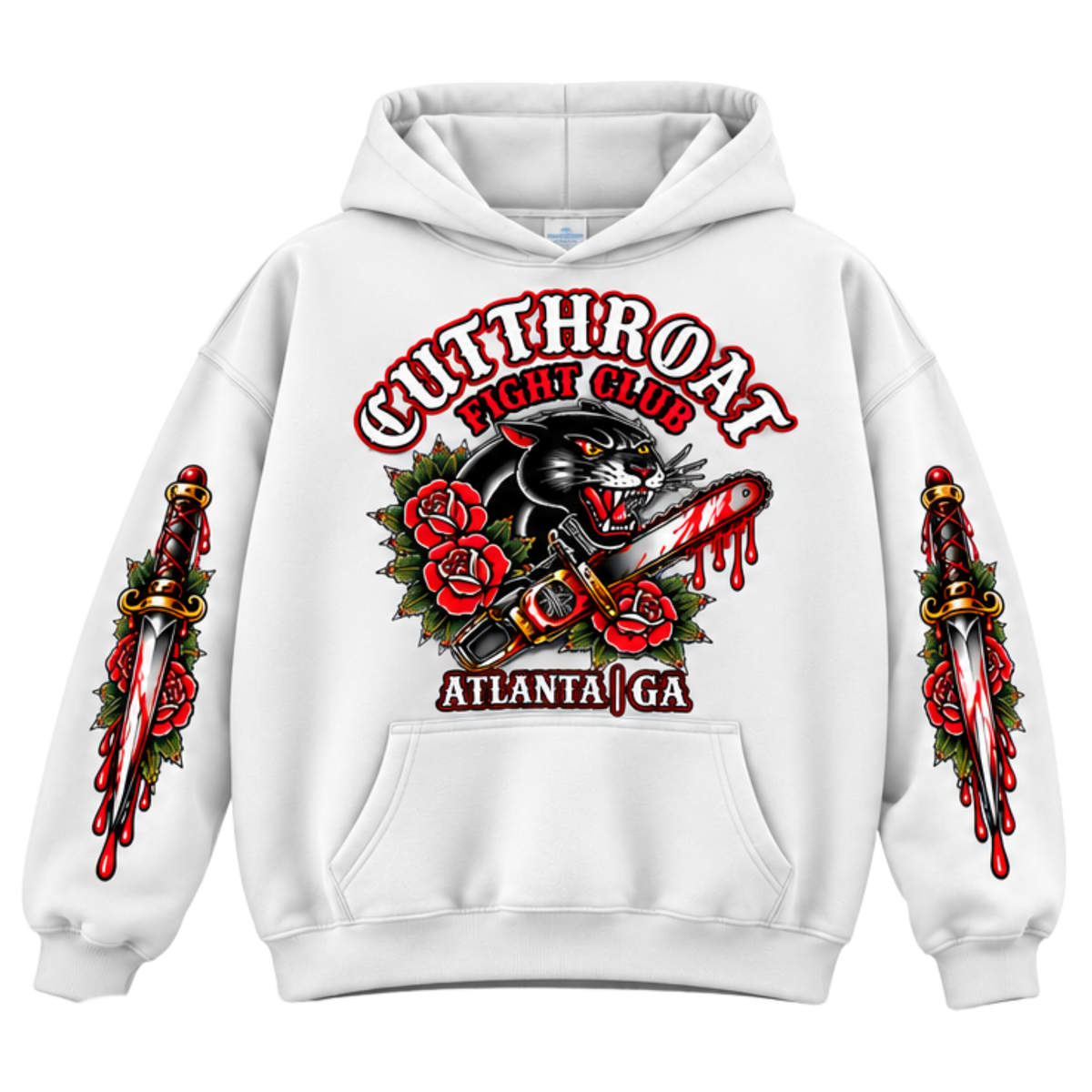 Drop-Shoulder Panther Hoodie