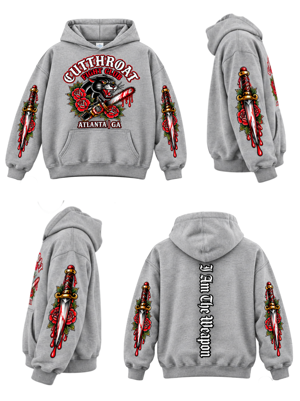 Drop-Shoulder Panther Hoodie