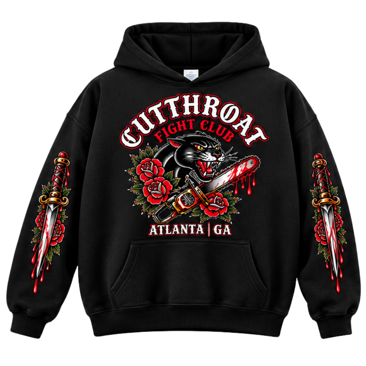 Drop-Shoulder Panther Hoodie