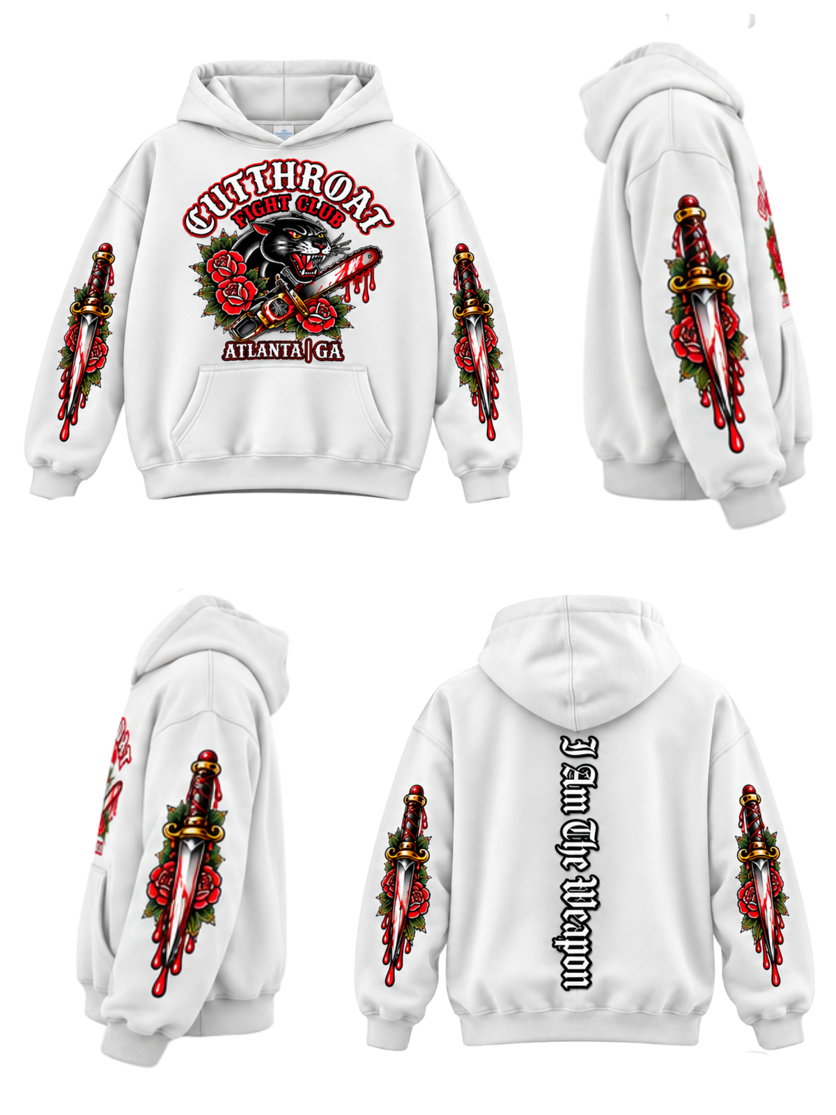 Drop-Shoulder Panther Hoodie